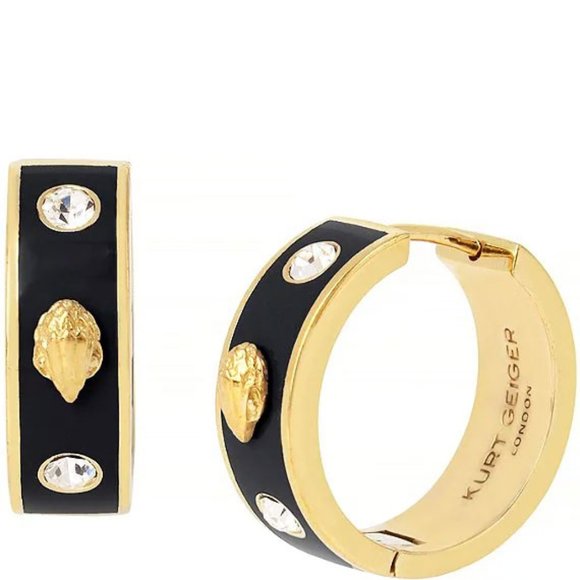 Kurt Geiger Jewelry - Kurt Geiger London Eagle Enamel Huggie Earrings